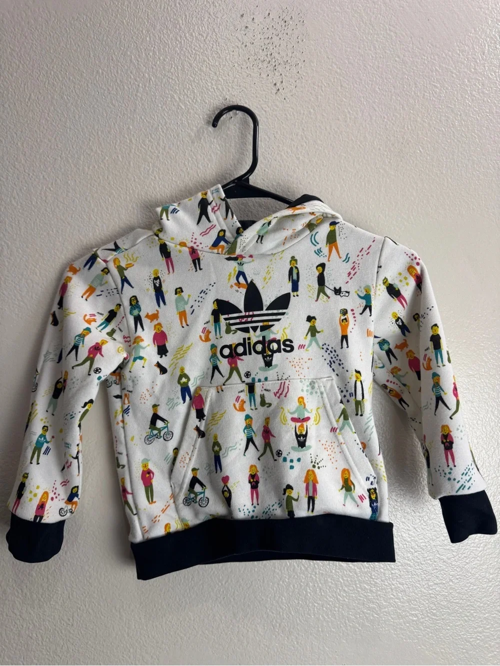 Adidas Vintage Hoodie Jacket Toddler Size Small 4-5
